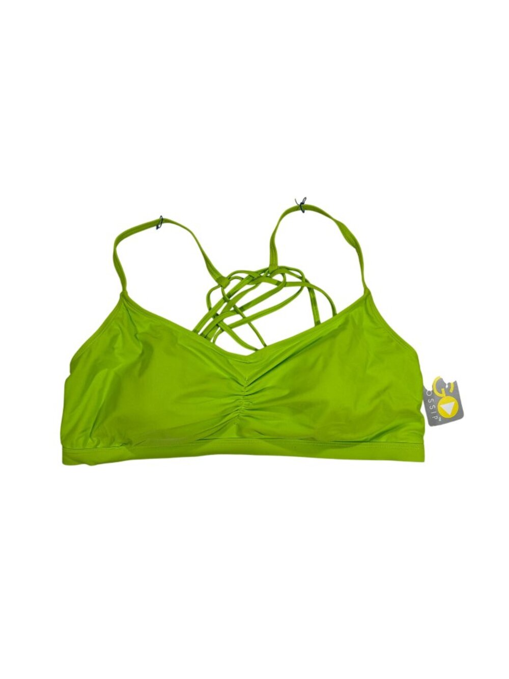 Go Gossip Womens Strappy Padded Bra XL Bright Green Nylon/Spandex Blend Bra